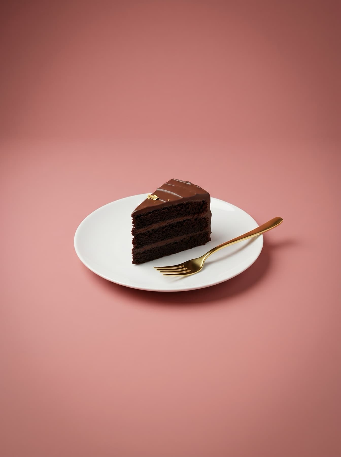 Chocolate Cake Slice Golden Sugar